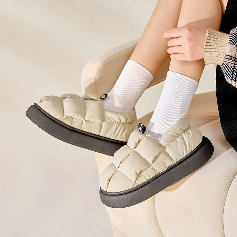 Outdoor Lighting For Home - Winter-Fellschuhe für Damen, Modische Outdoor-Wasserdichte Hausschuhe