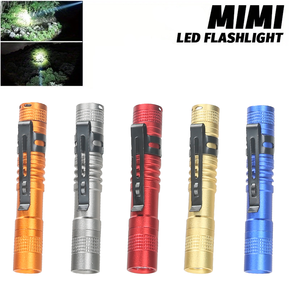 Zinc Outdoor Lighting - Tragbare Mini-LED-Stiftleuchte mit Clip, ultrahell, hohe