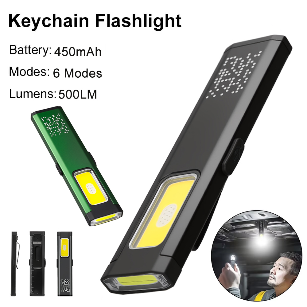 Outdoor Lighting Types - Tragbare wiederaufladbare Mini-LED-Taschenlampe, wasserdichte Outdoor-Arbeitstaschenlampe mit