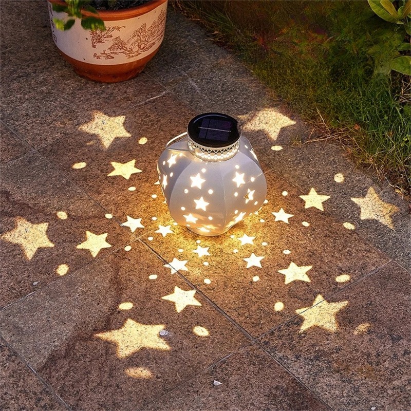 Zinc Outdoor Lighting - Garten-Sternprojektor-Lampe Hängende Solarleuchten für Außen Hängende