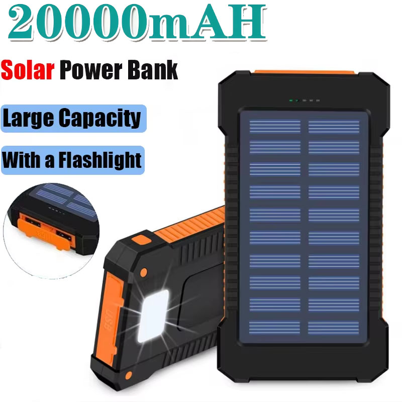 Outdoor Lighting Battery Operated - 20000mAh Solar-Powerbank mit Großer Kapazität, Superschnelles