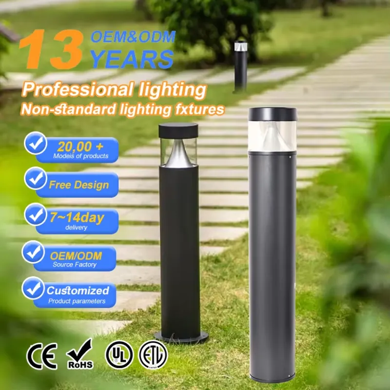 Bollard Light Garden - 3/7/12W Moderne Aluminium-LED-Pollerleuchte Wasserdicht IP65 für