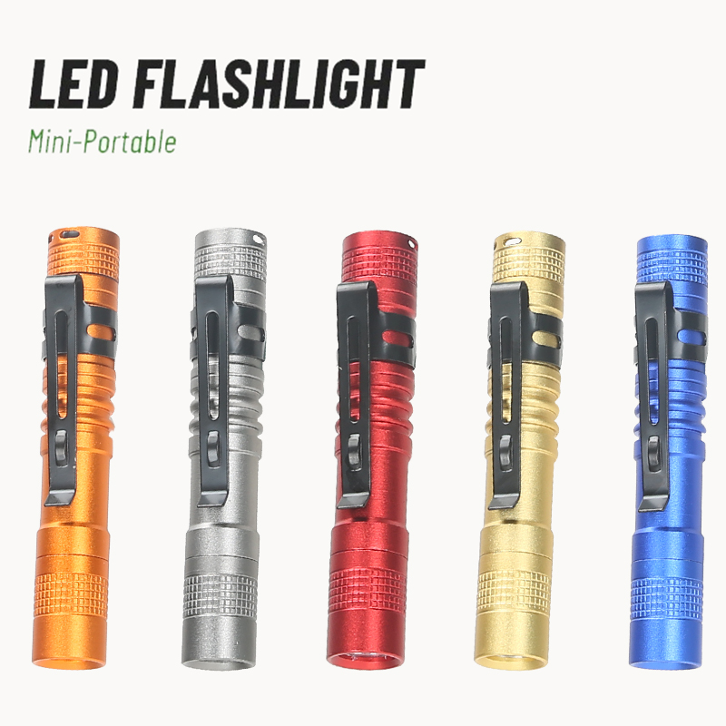 Outdoor Lighting Types - Tragbare Mini-LED-Stift-Taschenlampe mit Stift-Clip, tragbare Ultra-Taschenlampe,