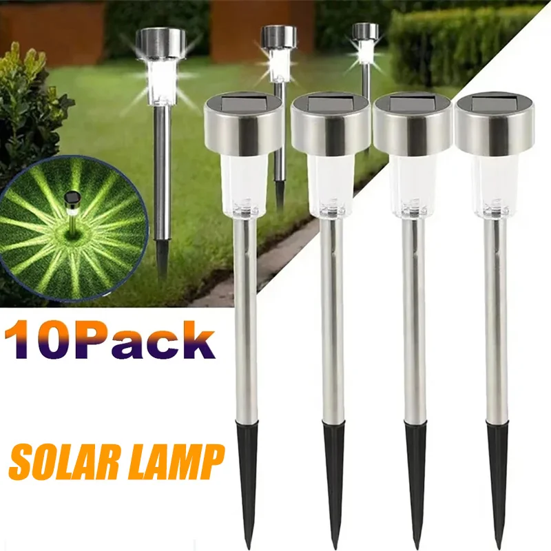 Bollard Light Garden - Solar-Außenleuchten, Gartenlampe, solarbetrieben, wasserdicht, Landschaftspfad im