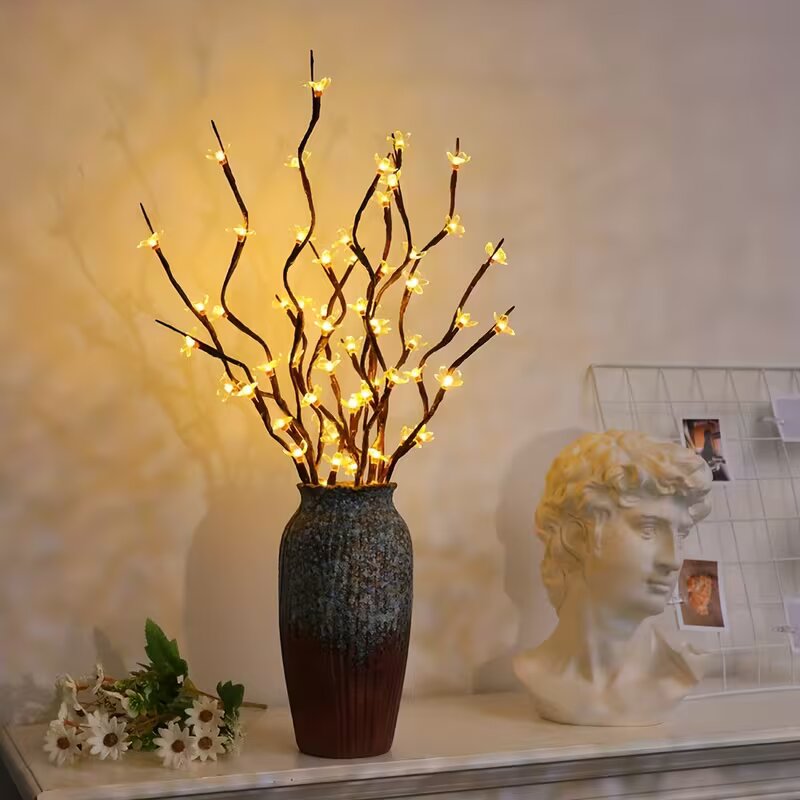 Outdoor Lighting For Home - 1/2 Stück 20LED Kirschblütenbaum-Zweiglichter für Innen-