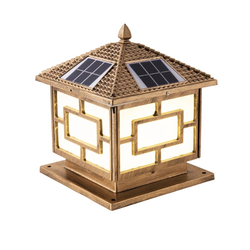 Outdoor Lighting Mains Powered - Solarbetriebene Wasserdichte Pfosten-Haupttorleuchte Moderne Außen-Säulenlampe