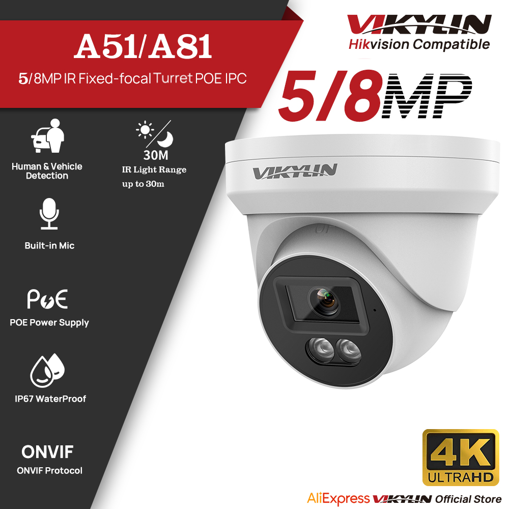 Outdoor Lighting Mains Powered - VIKYLIN 5/8MP HD IP-Sicherheitskamera PoE 4K