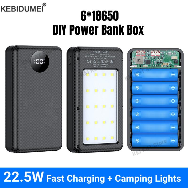 Outdoor Lighting Battery Operated - 18650 Batteriehalter 22,5 W Schnellladung DIY