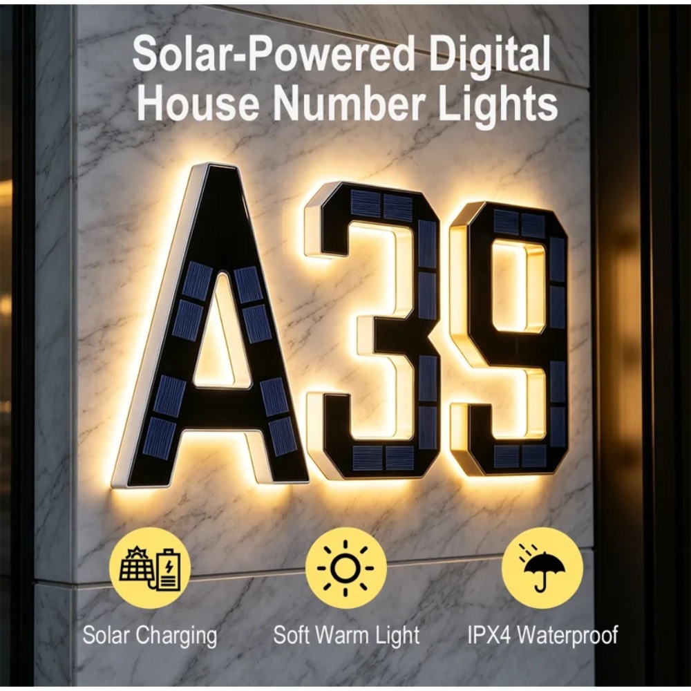 Solarbetriebene LED-Hausnummer – Outdoor Lighting Front Yard Bewertung und Preis