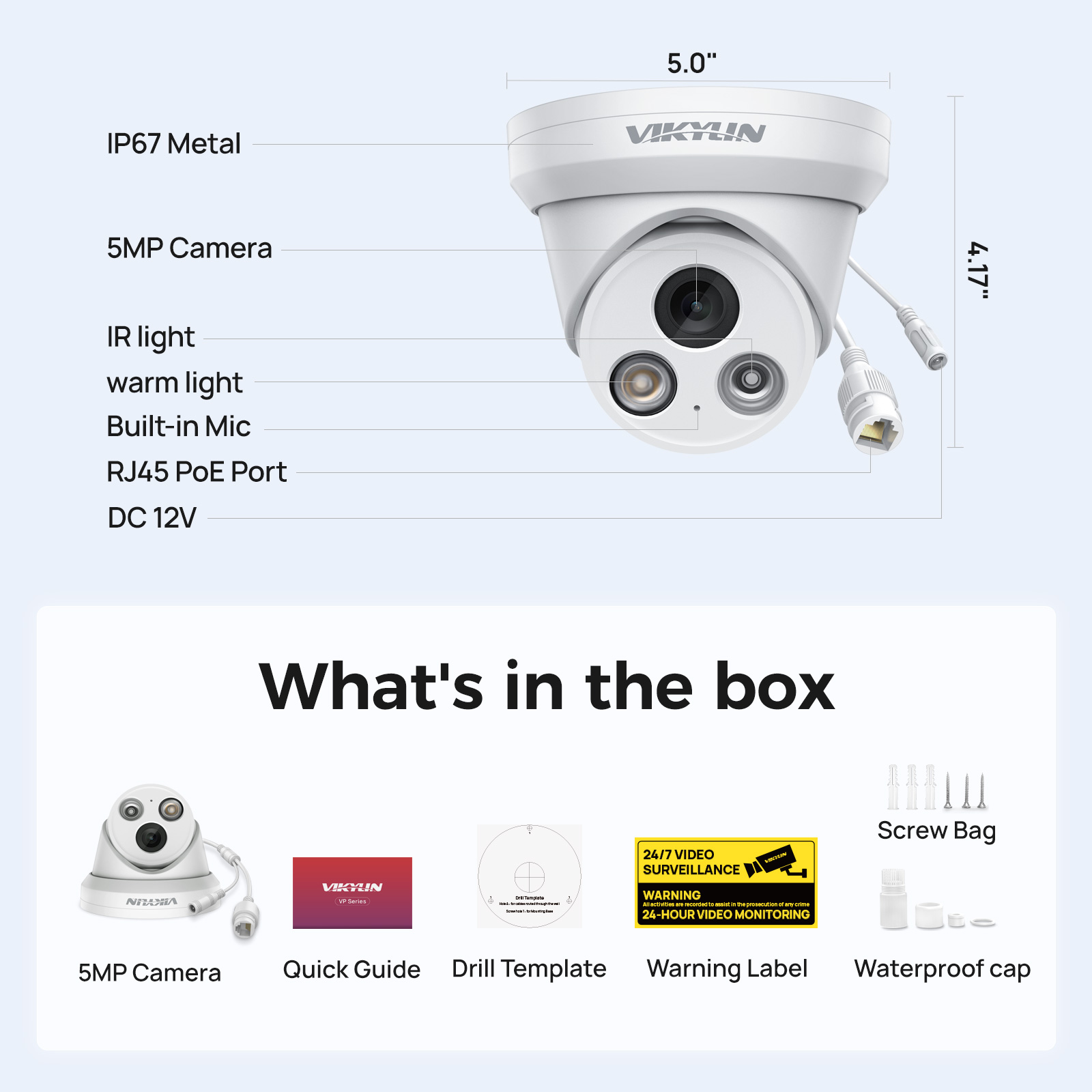 VIKYLIN 5MP Smart Dual Light I – Outdoor Lighting Mains Powered Bewertung und Preis