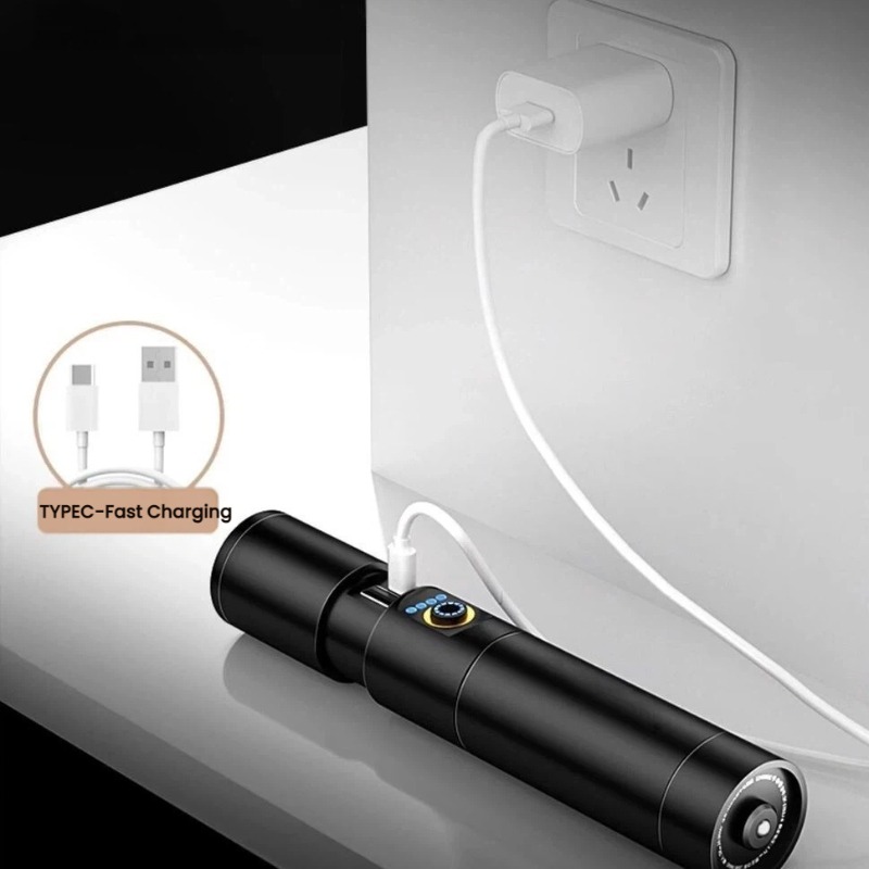 Starke LED-Taschenlampe, Typ-C – Outdoor Lighting Types Bewertung und Preis
