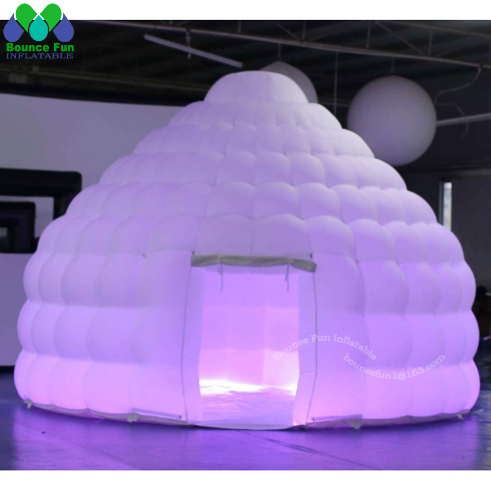 Weißes aufblasbares Iglu-Kuppe – Outdoor Lighting Rental For Party Bewertung und Preis
