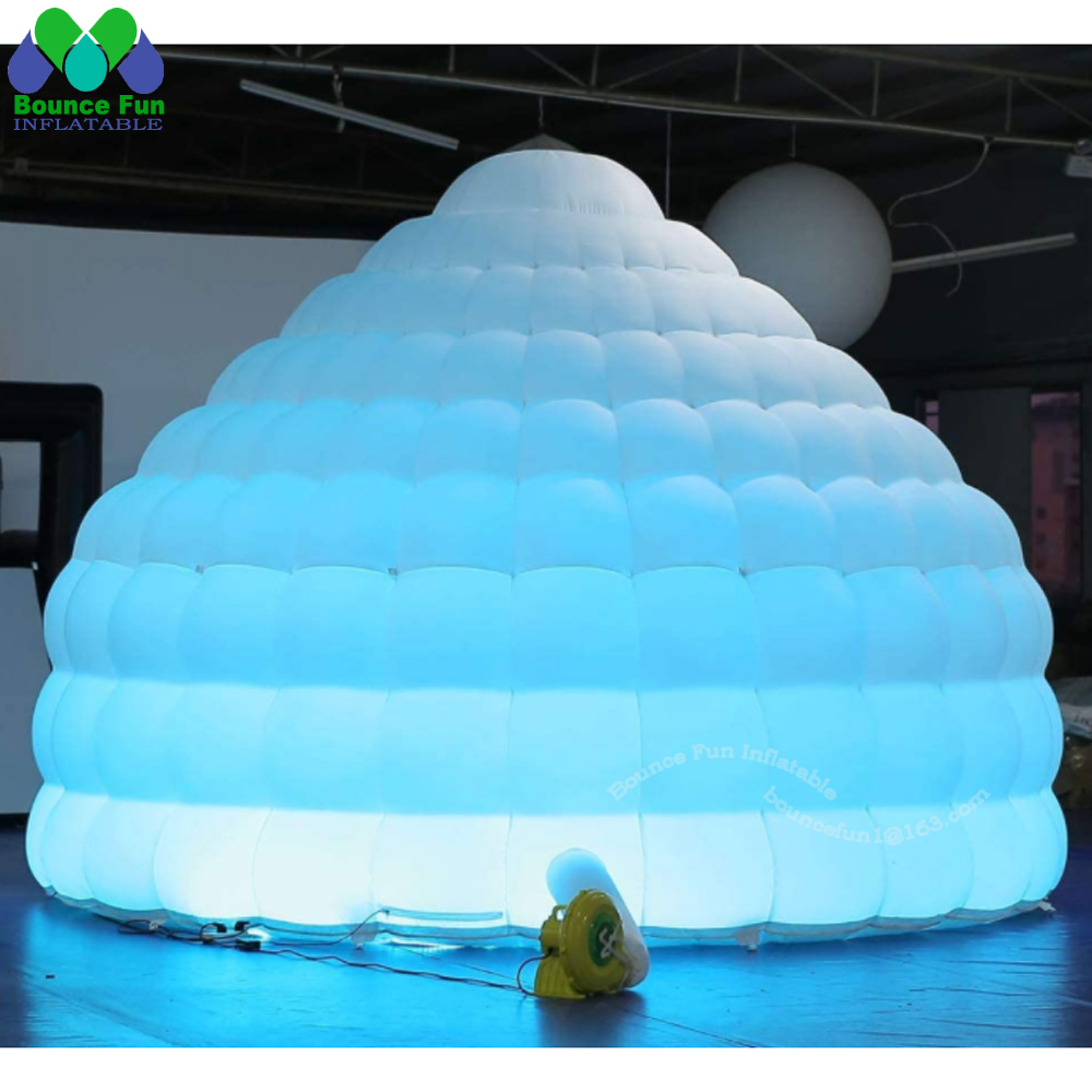 Weißes aufblasbares Iglu-Kuppe – Outdoor Lighting Rental For Party Bewertung und Preis