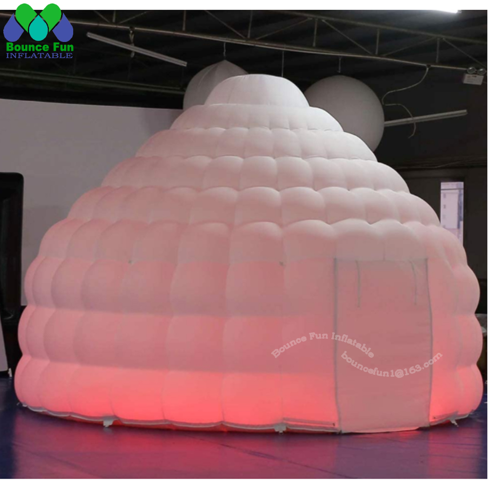 Weißes aufblasbares Iglu-Kuppe – Outdoor Lighting Rental For Party Bewertung und Preis