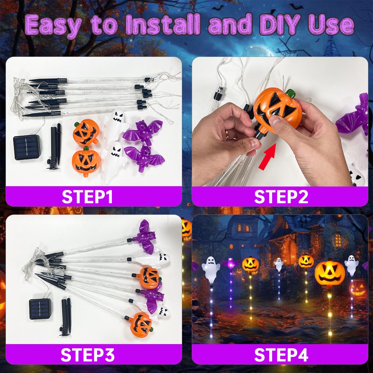 1 Set 6 Stück Halloween Solar- – Outdoor Lighting Front Yard Bewertung und Preis