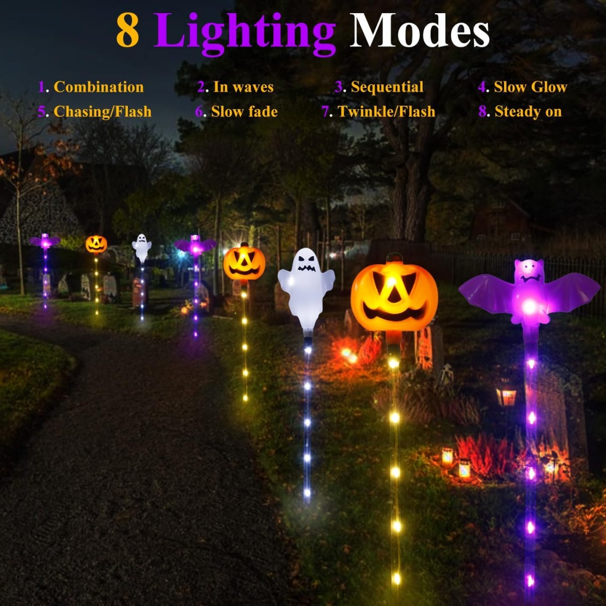 1 Set 6 Stück Halloween Solar- – Outdoor Lighting Front Yard Bewertung und Preis