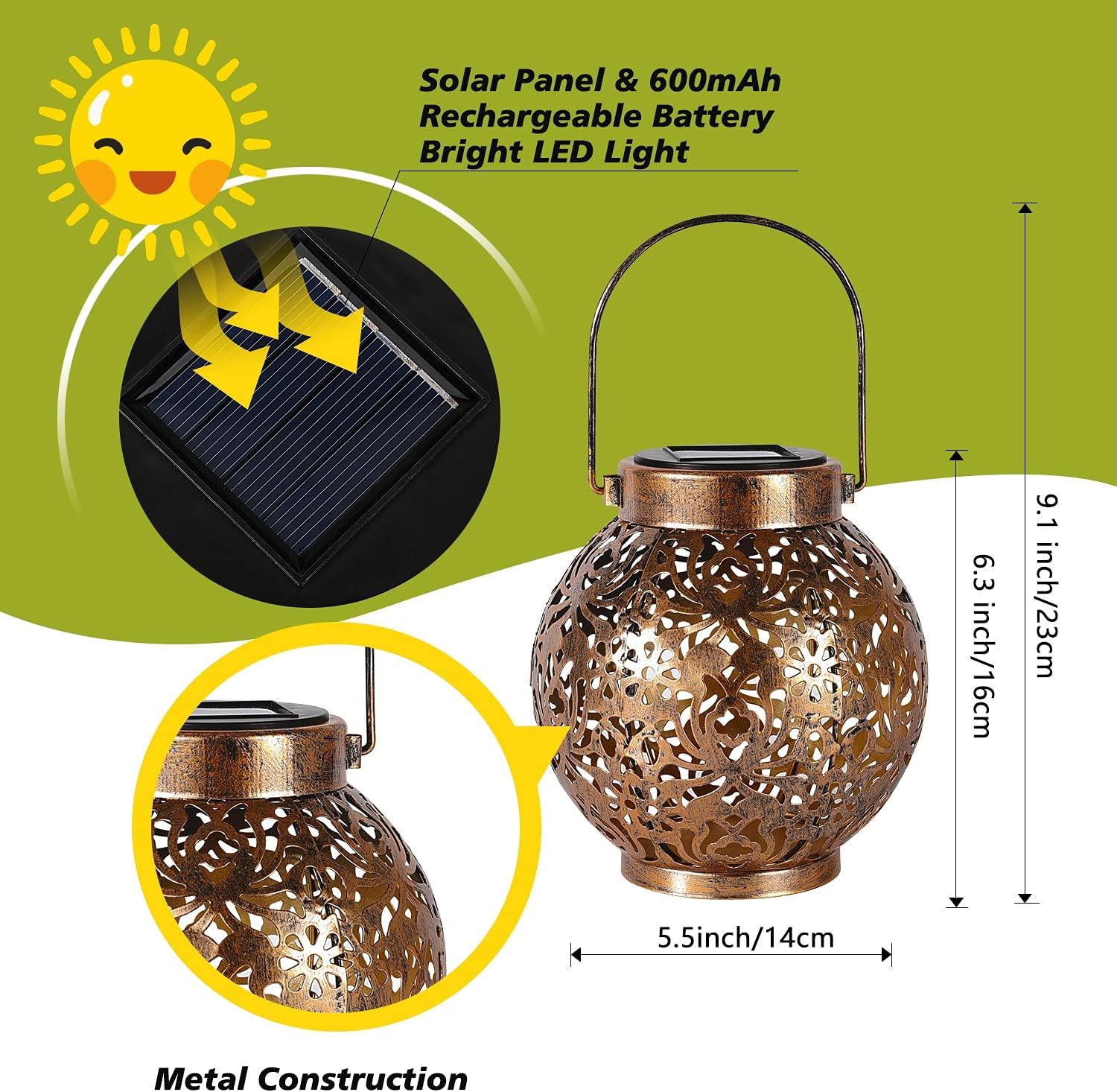 1–6 Stück marokkanische Solarl – Bollard Light Garden Bewertung und Preis