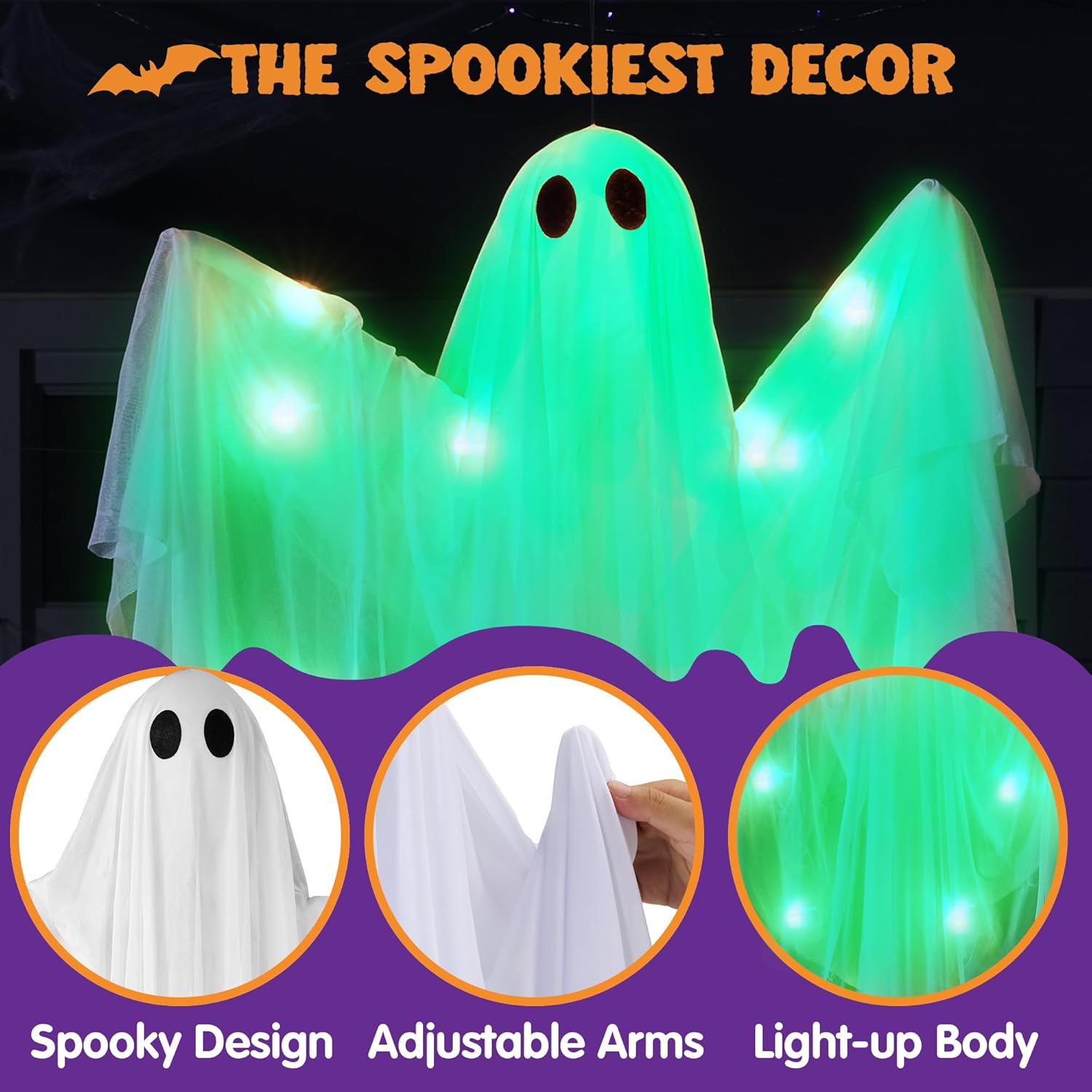 Halloween-Hängegeister mit gru – Outdoor Lighting Front Yard Bewertung und Preis