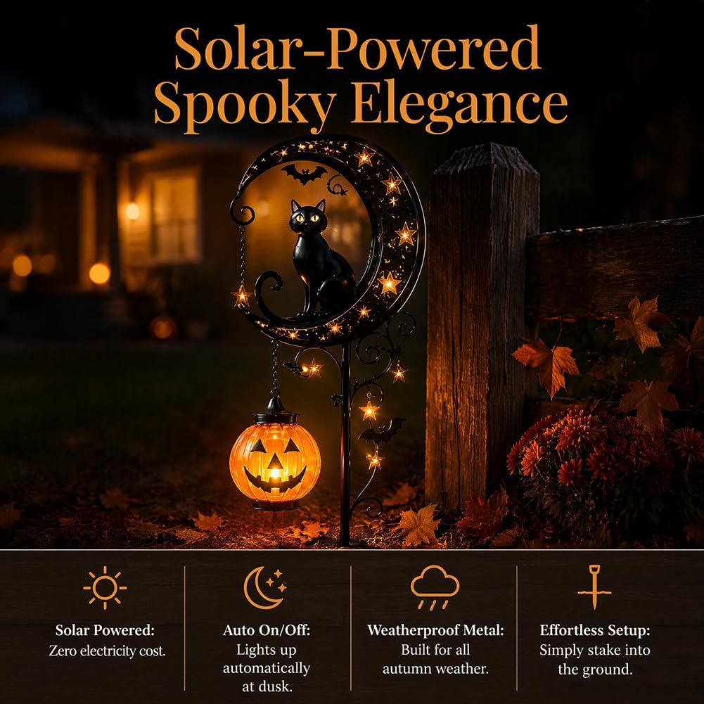 Solar-Halloween-Gartenleuchte  – Bollard Light Garden Bewertung und Preis