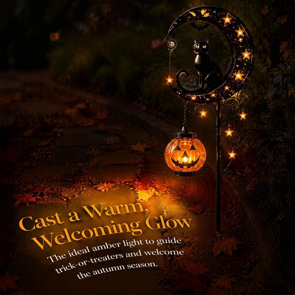 Solar-Halloween-Gartenleuchte  – Bollard Light Garden Bewertung und Preis