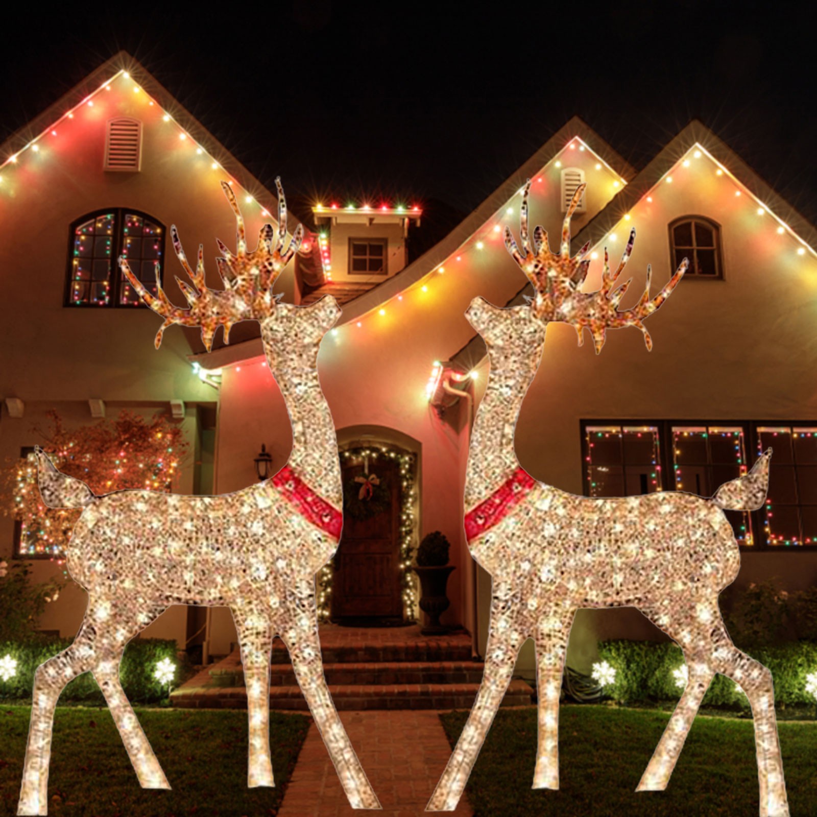 Beleuchtete Weihnachts dekorat – Outdoor Lighting Front Yard Bewertung und Preis