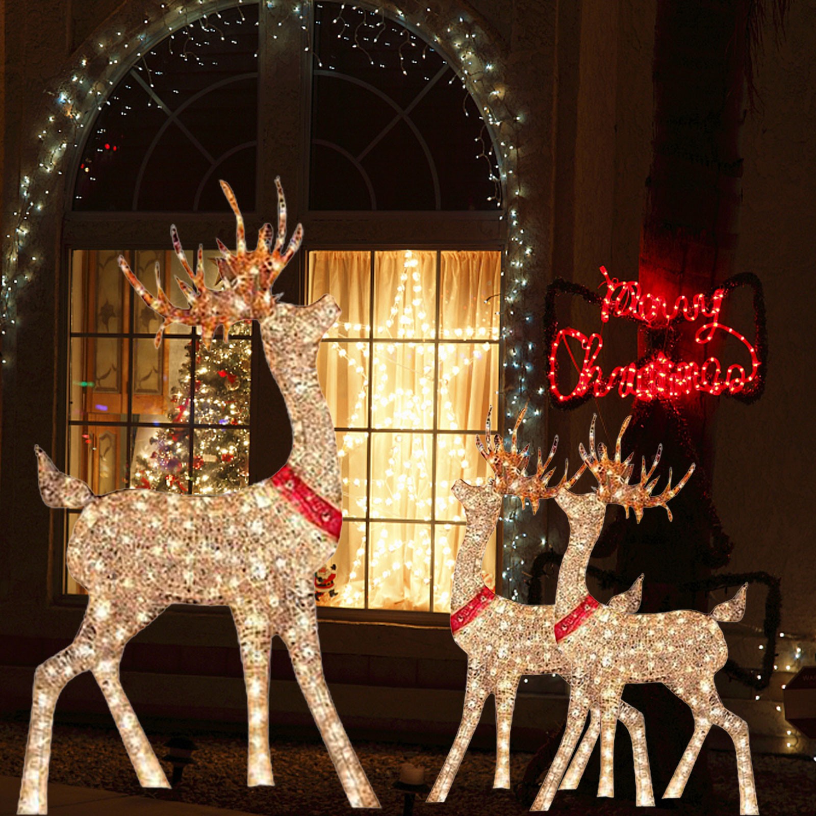 Beleuchtete Weihnachts dekorat – Outdoor Lighting Front Yard Bewertung und Preis