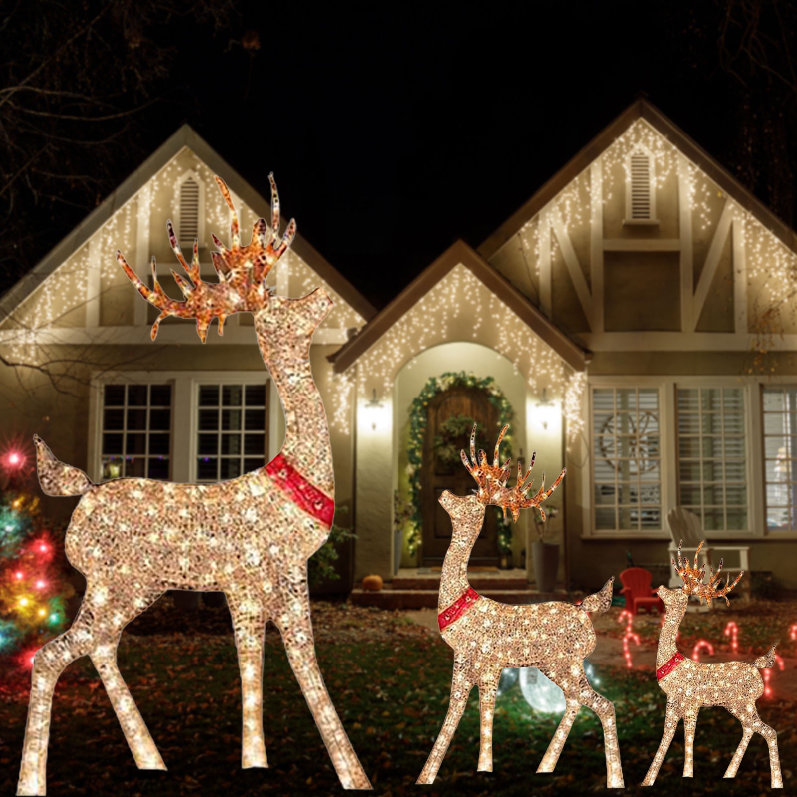 Beleuchtete Weihnachts dekorat – Outdoor Lighting Front Yard Bewertung und Preis