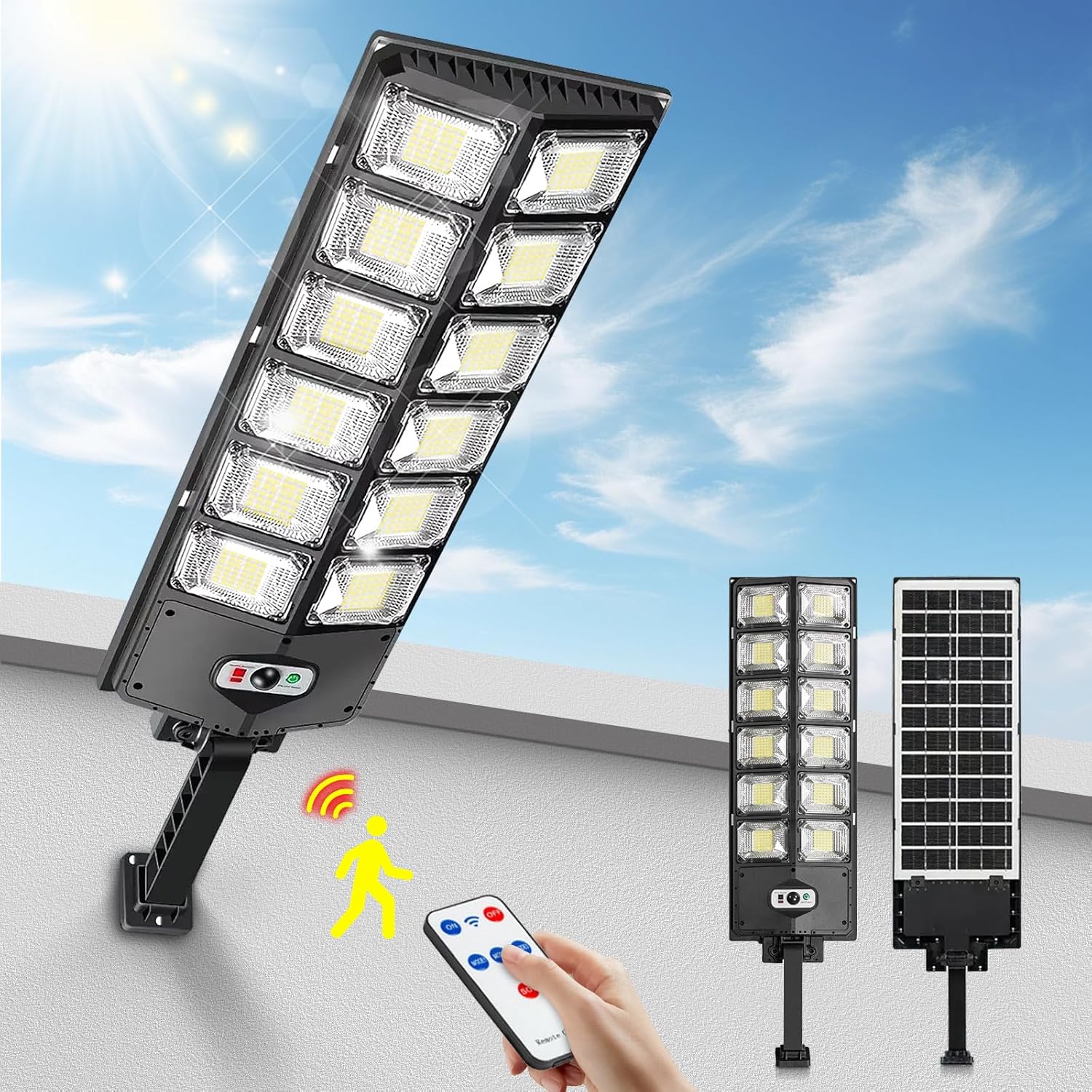 12000LM Solar-Straßenlaternen  – Outdoor Lighting Front Yard Bewertung und Preis