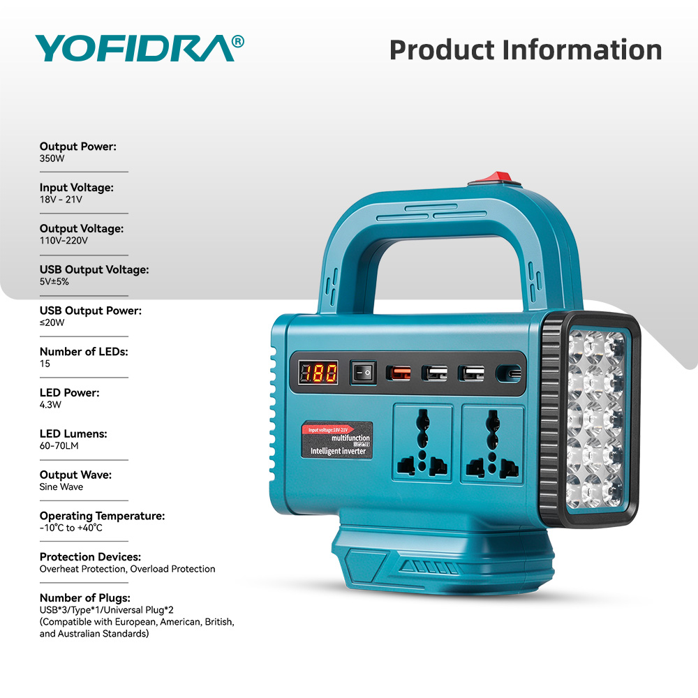 YOFIDRA 220V Tragbarer Stromwe – Outdoor Lighting Battery Operated Bewertung und Preis
