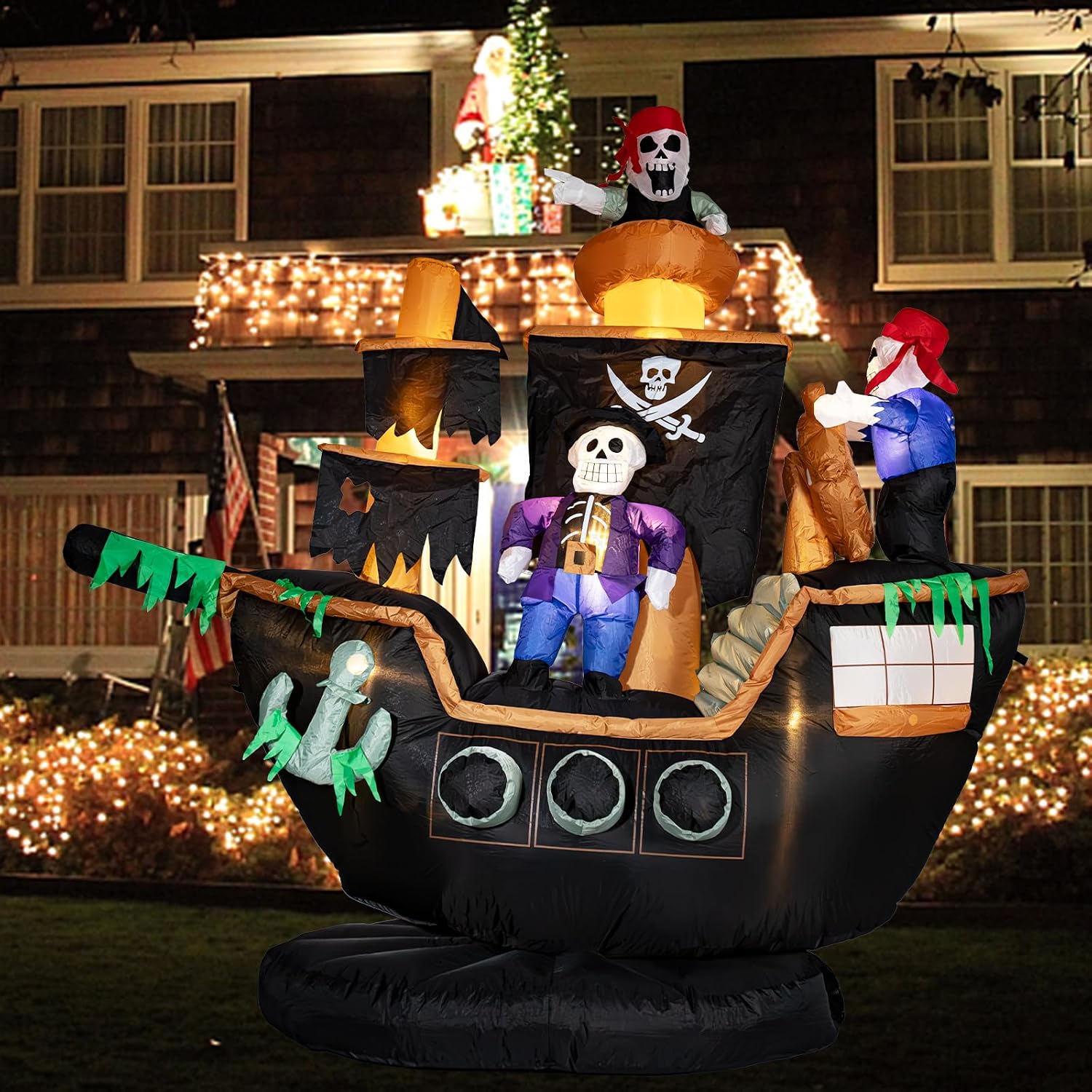 Aufblasbare Piratenschiff-Deko – Outdoor Lighting Front Yard Bewertung und Preis