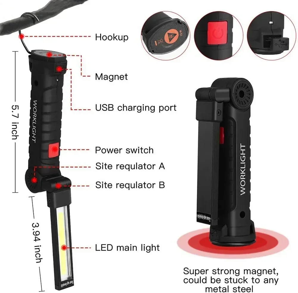 LED COB Taschenlampe USB wiede – Zinc Outdoor Lighting Bewertung und Preis