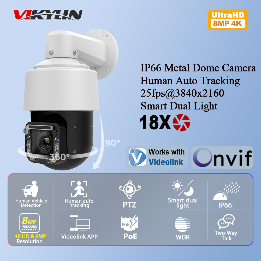 Vikylin 4K 8MP 18X Zoom PTZ IP – Outdoor Lighting Mains Powered Bewertung und Preis